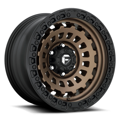 Aluminum Wheels 17X9 Zephyr D634 8 On 170 Matte Bronze W/Black Bead Ring 125.1 Bore 1 Offset Fuel Off Road Wheels