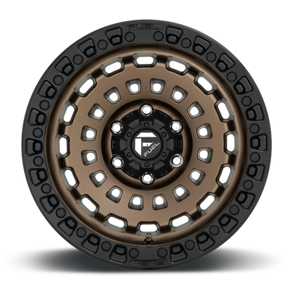 Aluminum Wheels 18X9 Zephyr D634 6 On 135 Matte Bronze W/Black Bead Ring 87.1 Bore -12 Offset Fuel Off Road Wheels