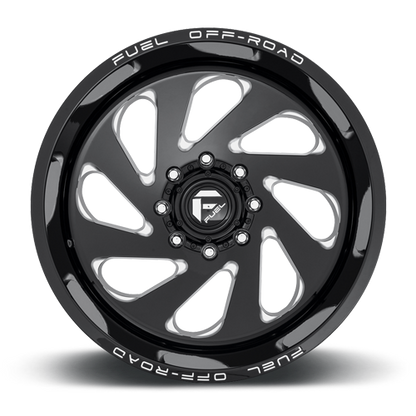 Aluminum Wheels 20X10 Vortex D637 8 On 180 Gloss Black Milled 124.3 Bore -18 Offset Fuel Off Road Wheels
