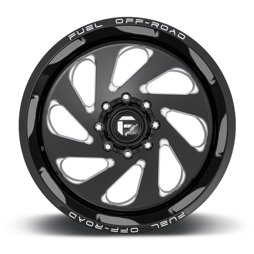 Aluminum Wheels 22X12 Vortex D637 8 On 165.1 Gloss Black Milled 125.1 Bore -44 Offset Fuel Off Road Wheels