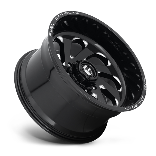 Aluminum Wheels 22X12 Vortex D637 6 On 139.7 Gloss Black Milled 106.1 Bore -45 Offset Fuel Off Road Wheels