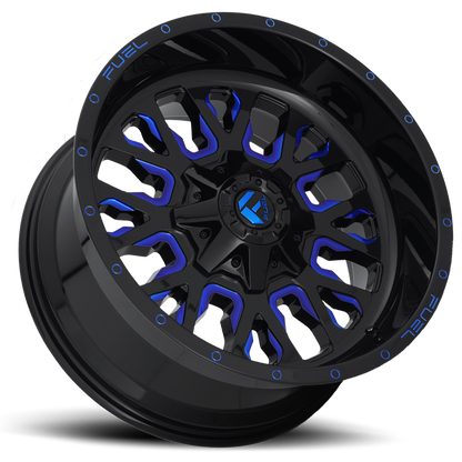 Aluminum Wheels 20X9 Stroke D645 5 On 139.7/5 On 150 Gloss Blue Milled 110.3 Bore 1 Offset Fuel Off Road Wheels
