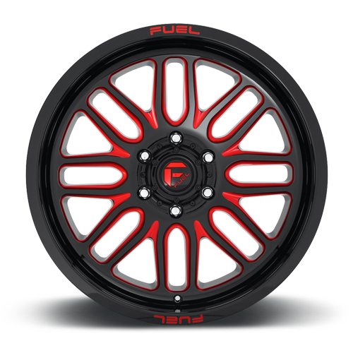 Aluminum Wheels 20X10 Ignite D663 8 On 180 Gloss Black Red Tinted Clear 124.3 Bore -18 Offset Fuel Off Road Wheels