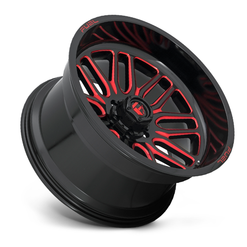 Aluminum Wheels 20X9 Ignite D663 5 On 127 Gloss Black Red Tinted Clear 71.5 Bore 1 Offset Fuel Off Road Wheels