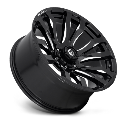 Aluminum Wheels 20X10 Blitz D673 5 On 139.7 Gloss Black Milled 78.1 Bore -18 Offset Multi Spoke Fuel Off Road Wheels
