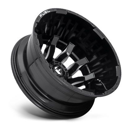 Dually Wheels 20X8.25 Blitz Dually D673 8 On 165.1 Gloss Black Milled 117 Bore -246 Offset Multi Spoke Outer Dually Fuel Off Road Wheels