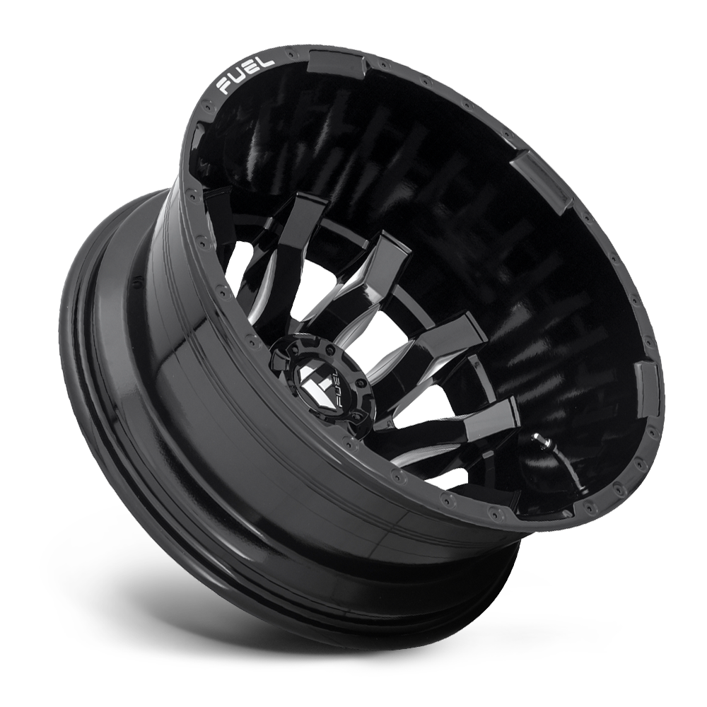 Dually Wheels 20X8.25 Blitz Dually D673 8 On 165.1 Gloss Black Milled 121.5 Bore -265 Offset Multi Spoke Outer Dually Fuel Off Road Wheels