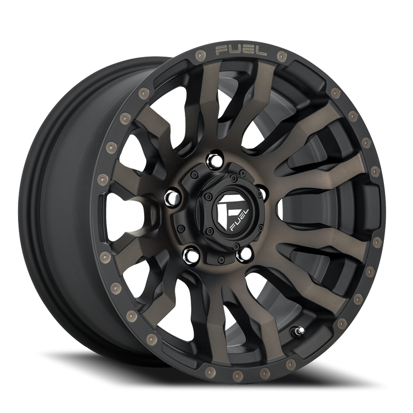 Aluminum Wheels 17X9 Blitz D674 5 On 127 Matte Black Double Dark Tint 71.5 Bore 1 Offset Multi Spoke Fuel Off Road Wheels
