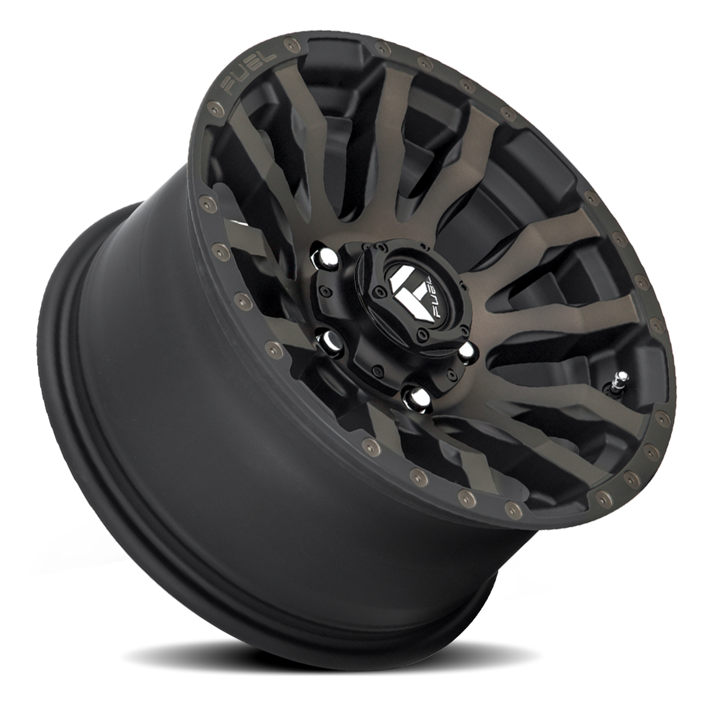 Aluminum Wheels 17X9 Blitz D674 5 On 127 Matte Black Double Dark Tint 71.5 Bore 1 Offset Multi Spoke Fuel Off Road Wheels