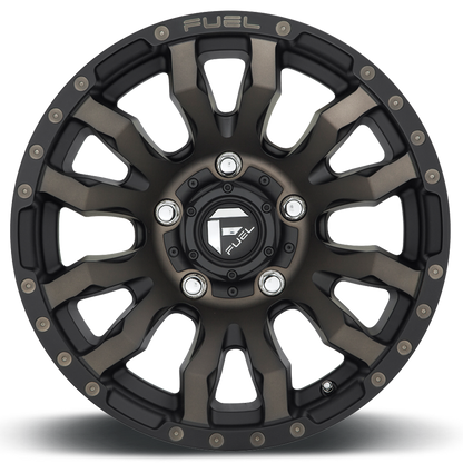 Aluminum Wheels 17X9 Blitz D674 5 On 127 Matte Black Double Dark Tint 71.5 Bore 1 Offset Multi Spoke Fuel Off Road Wheels