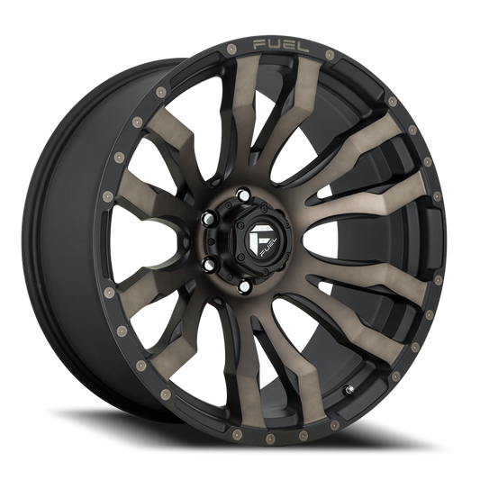 Aluminum Wheels 17X9 Blitz D674 6 On 135 Matte Black Double Dark Tint 87.1 Bore 1 Offset Multi Spoke Fuel Off Road Wheels