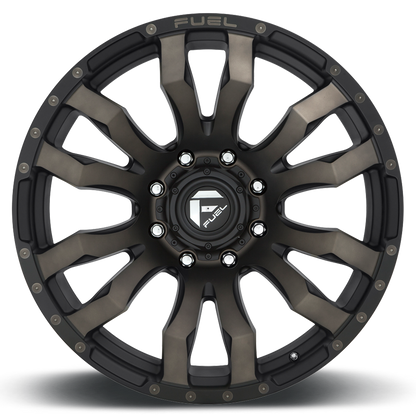 Aluminum Wheels 18X9 Blitz D674 8 On 180 Matte Black Double Dark Tint 124.2 Bore -12 Offset Multi Spoke Fuel Off Road Wheels
