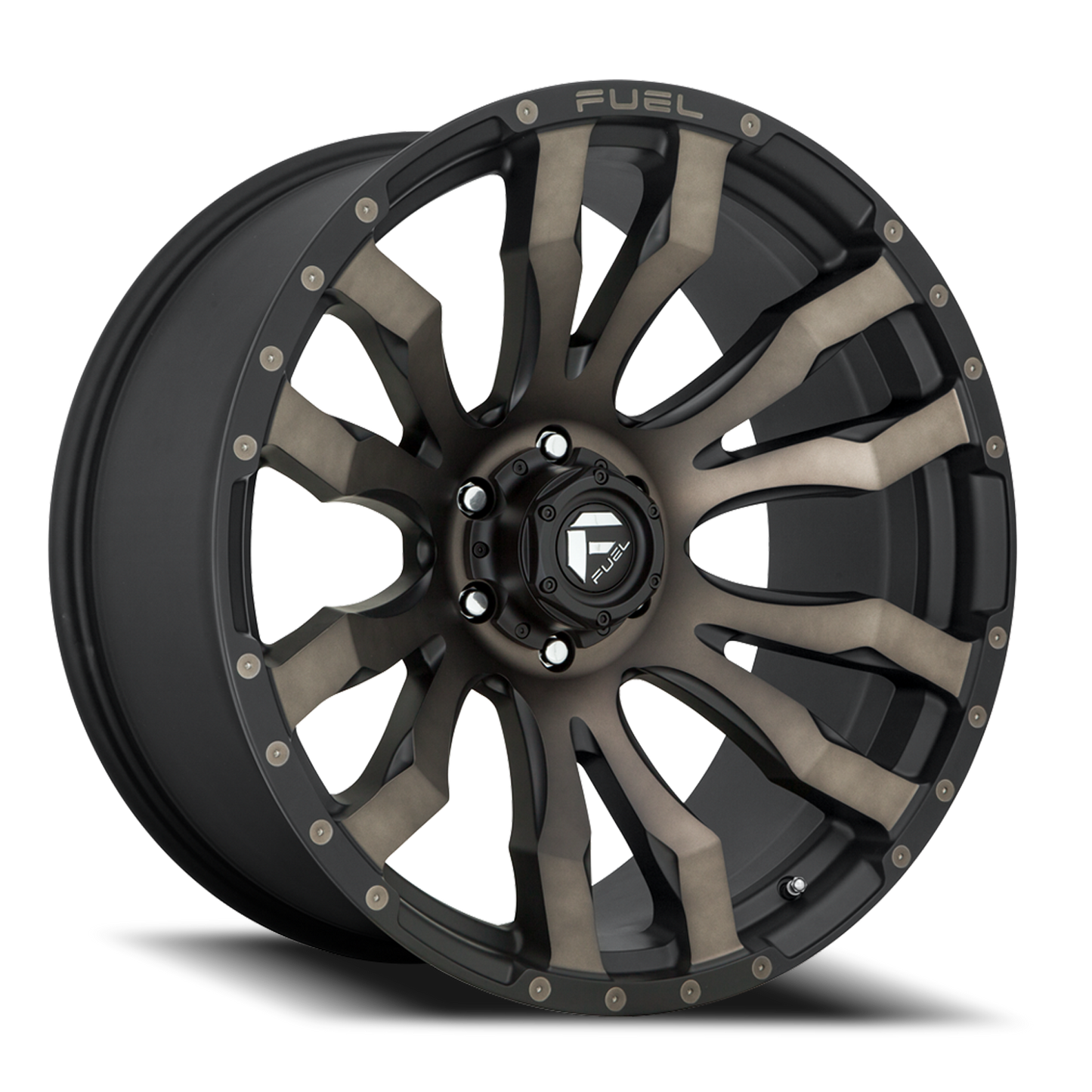 Aluminum Wheels 18X9 Blitz D674 6 On 139.7 Matte Black Double Dark Tint 106.1 Bore -12 Offset Multi Spoke Fuel Off Road Wheels