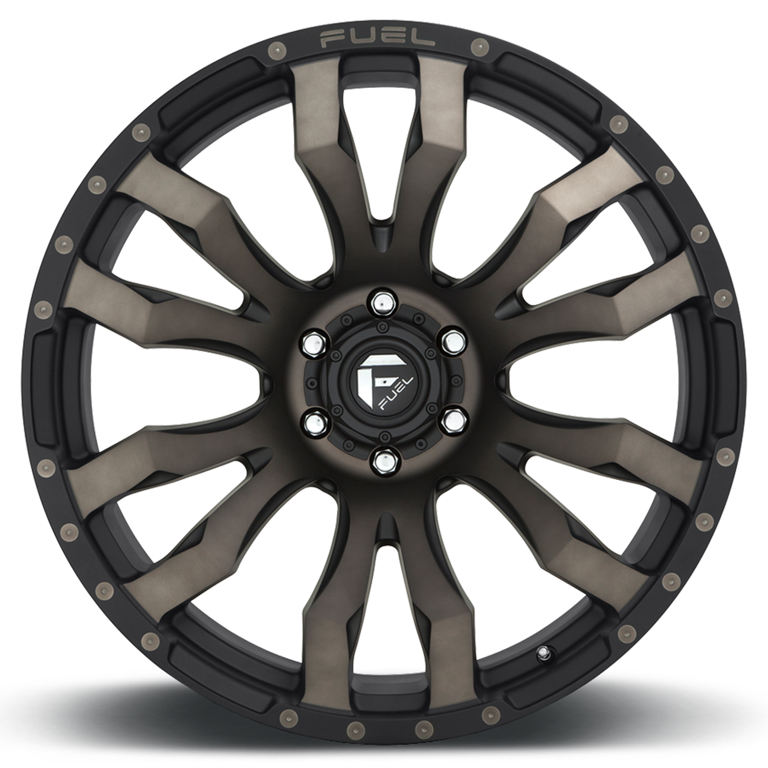 Aluminum Wheels 18X9 Blitz D674 6 On 139.7 Matte Black Double Dark Tint 106.1 Bore 1 Offset Multi Spoke Fuel Off Road Wheels