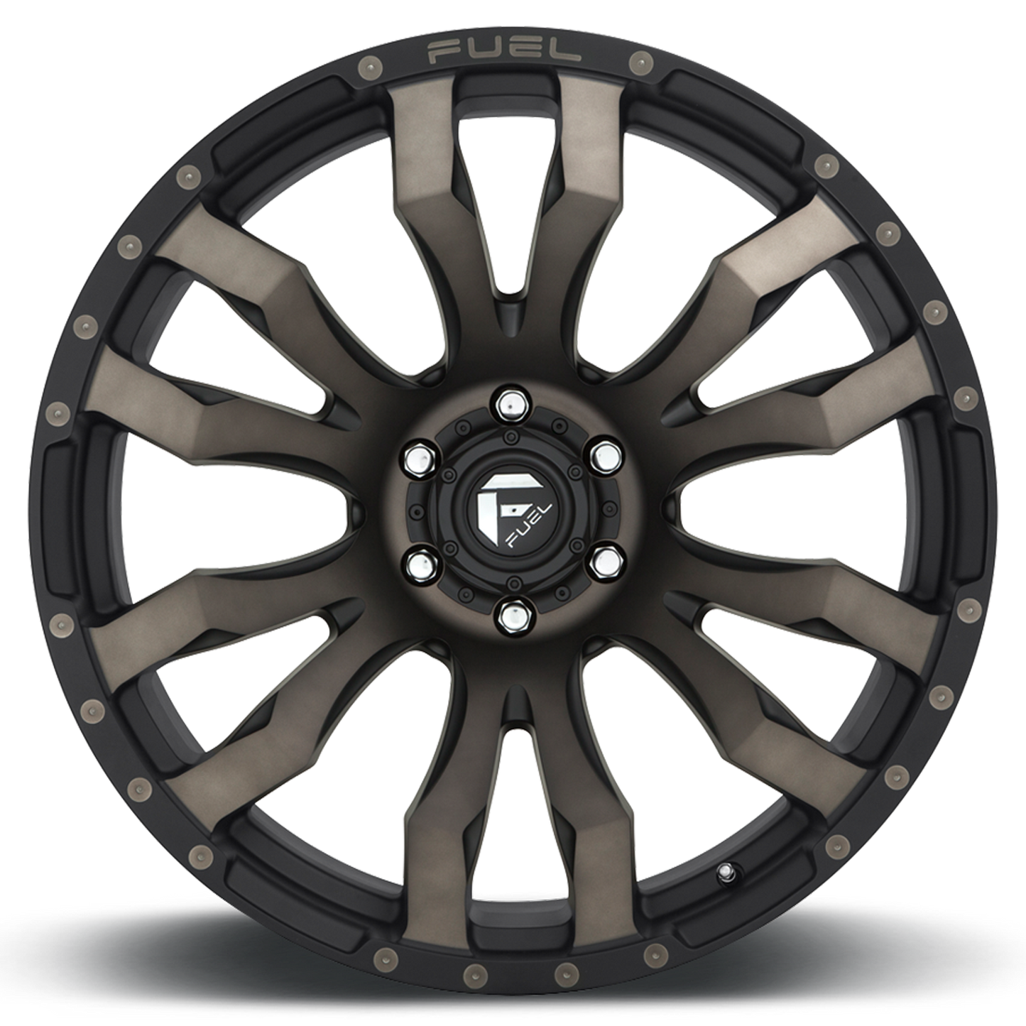 Aluminum Wheels 18X9 Blitz D674 6 On 135 Matte Black Double Dark Tint 87.1 Bore 1 Offset Multi Spoke Fuel Off Road Wheels
