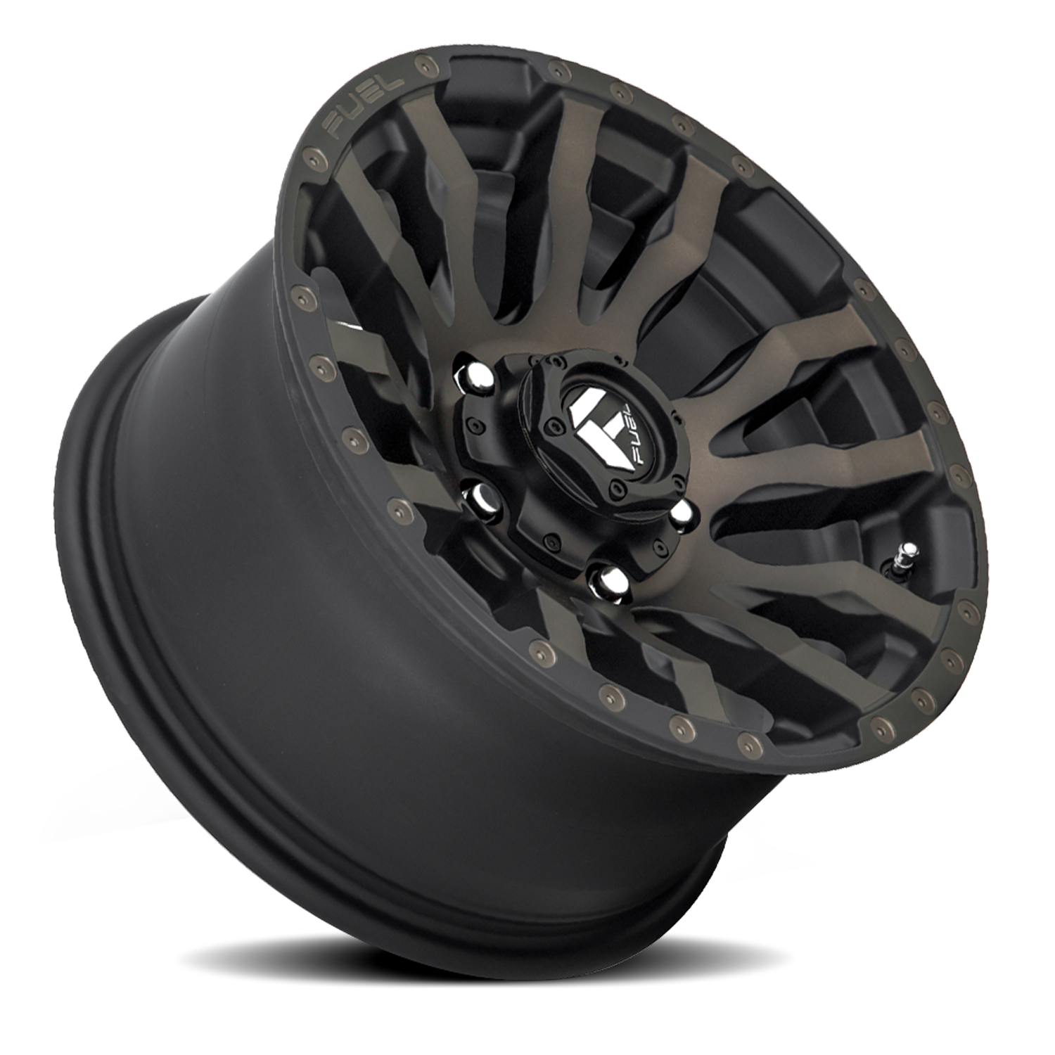 Aluminum Wheels 20X10 Blitz D674 5 On 127 Matte Black Double Dark Tint 71.5 Bore -18 Offset Multi Spoke Fuel Off Road Wheels