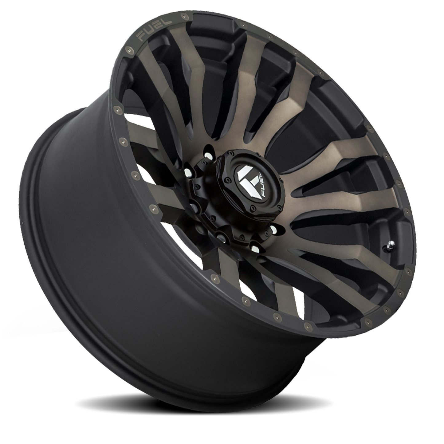 Aluminum Wheels 22X12 Blitz D674 8 On 170 Matte Black Double Dark Tint 125.1 Bore -44 Offset Multi Spoke Fuel Off Road Wheels