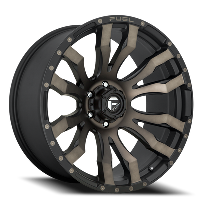 Aluminum Wheels 22X12 Blitz D674 6 On 139.7 Matte Black Double Dark Tint 106.1 Bore -44 Offset Multi Spoke Fuel Off Road Wheels