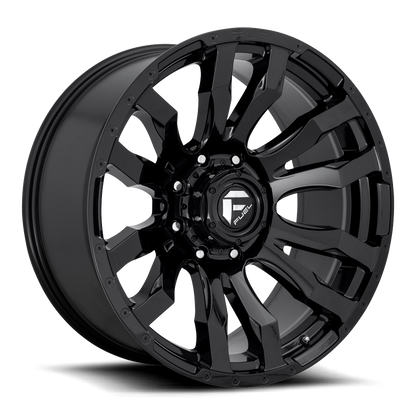 Aluminum Wheels 18X9 Blitz D675 8 On 170 Gloss Black 125.1 Bore -12 Offset Multi Spoke Fuel Off Road Wheels