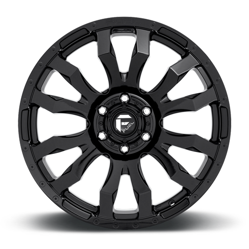 Aluminum Wheels 18X9 Blitz D675 5 On 127 Gloss Black 71.5 Bore -12 Offset Multi Spoke Fuel Off Road Wheels
