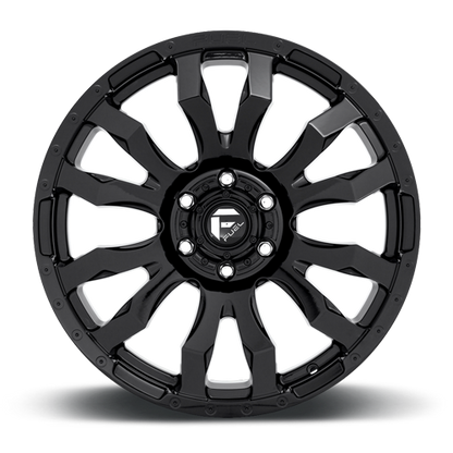 Aluminum Wheels 18X9 Blitz D675 6 On 139.7 Gloss Black 106.1 Bore 1 Offset Multi Spoke Fuel Off Road Wheels