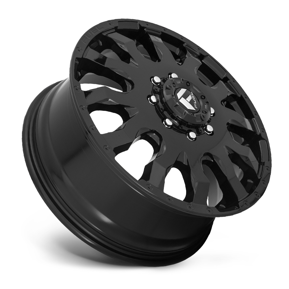 Dually Wheels 20X8.25 Blitz Dually D675 8 On 170 Gloss Black 125.1 Bore 105 Offset Multi Spoke Front Dually Fuel Off Road Wheels