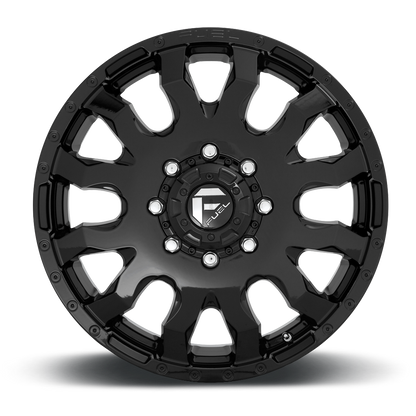Dually Wheels 20X8.25 Blitz Dually D675 8 On 170 Gloss Black 125.1 Bore 105 Offset Multi Spoke Front Dually Fuel Off Road Wheels