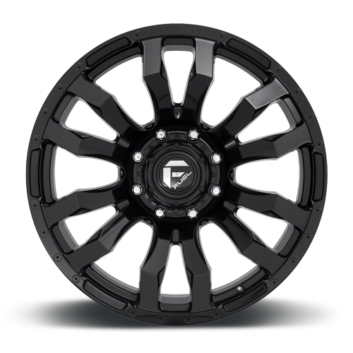 Aluminum Wheels 22X12 Blitz D675 8 On 165.1 Gloss Black 125.1 Bore -44 Offset Multi Spoke Fuel Off Road Wheels