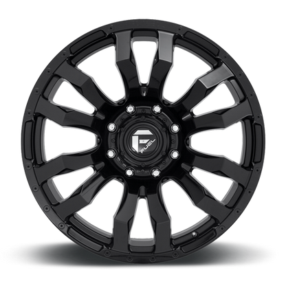 Aluminum Wheels 22X12 Blitz D675 8 On 165.1 Gloss Black 125.1 Bore -44 Offset Multi Spoke Fuel Off Road Wheels
