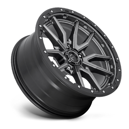 Aluminum Wheels 18X9 Rebel D680 5 On 127 Matte Gunmetal Gray Black Bead Ring 71.5 Bore 20 Offset Fuel Off Road Wheels