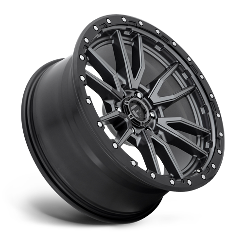 Aluminum Wheels 18X9 Rebel D680 6 On 139.7 Matte Gunmetal Gray Black Bead Ring 106.1 Bore 20 Offset Fuel Off Road Wheels