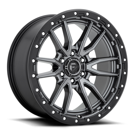 Aluminum Wheels 18X9 Rebel D680 6 On 135 Matte Gunmetal Gray Black Bead Ring 87.1 Bore 20 Offset Fuel Off Road Wheels