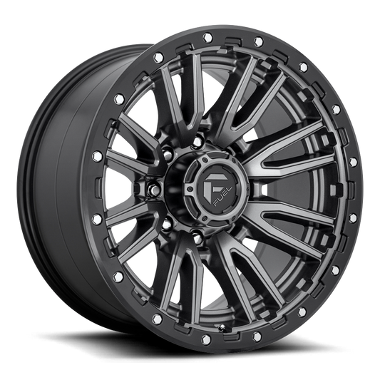 Aluminum Wheels 20X10 Rebel D680 8 On 170 Matte Gunmetal Gray Black Bead Ring 125.1 Bore -18 Offset Fuel Off Road Wheels