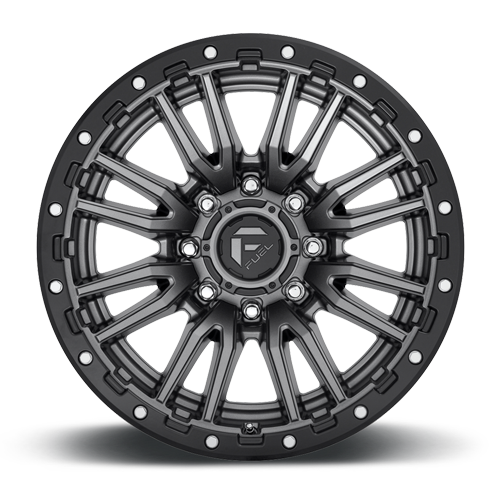 Aluminum Wheels 20X10 Rebel D680 8 On 180 Matte Gunmetal Gray Black Bead Ring 124.3 Bore -18 Offset Fuel Off Road Wheels