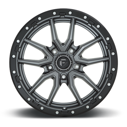 Aluminum Wheels 20X9 Rebel D680 5 On 139.7 Matte Gunmetal Gray Black Bead Ring 78.1 Bore 1 Offset Fuel Off Road Wheels