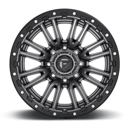 Aluminum Wheels 22X10 Rebel D680 8 On 180 Matte Gunmetal Gray Black Bead Ring 124.2 Bore -18 Offset Fuel Off Road Wheels