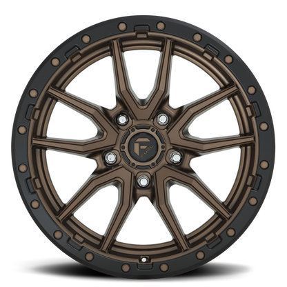 Aluminum Wheels 17X9 Rebel D681 5 On 114.3 Matte Bronze Black Bead Ring 72.56 Bore -12 Offset Fuel Off Road Wheels