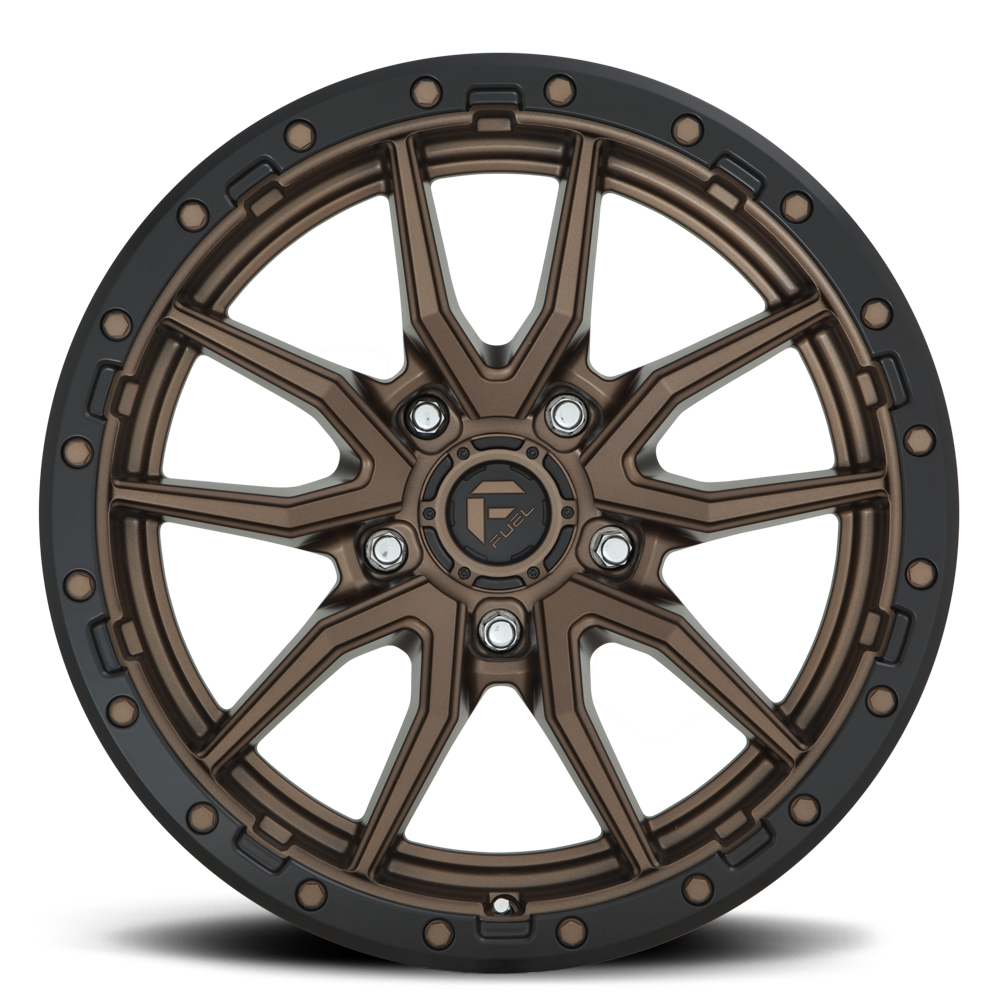 Aluminum Wheels 18X9 Rebel D681 5 On 150 Matte Bronze Black Bead Ring 110.2 Bore 1 Offset Fuel Off Road Wheels