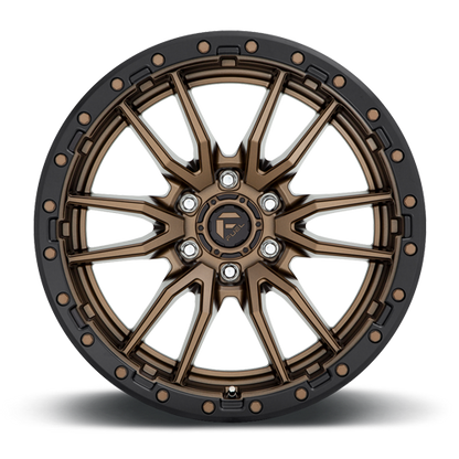 Aluminum Wheels 18X9 Rebel D681 6 On 120 Matte Bronze Black Bead Ring 67.06 Bore 1 Offset Fuel Off Road Wheels