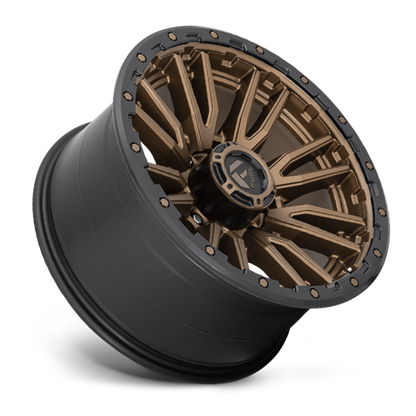 Aluminum Wheels 22X10 Rebel D681 8 On 165.1 Matte Bronze Black Bead Ring 125.1 Bore -18 Offset Fuel Off Road Wheels