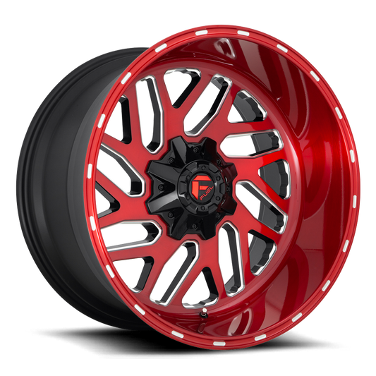 Aluminum Wheels 22X10 Triton D691 5 On 114.3/5 On 127 Candy Red/Milled 78.1 Bore -18 Offset Mesh Spoke Fuel Off Road Wheels