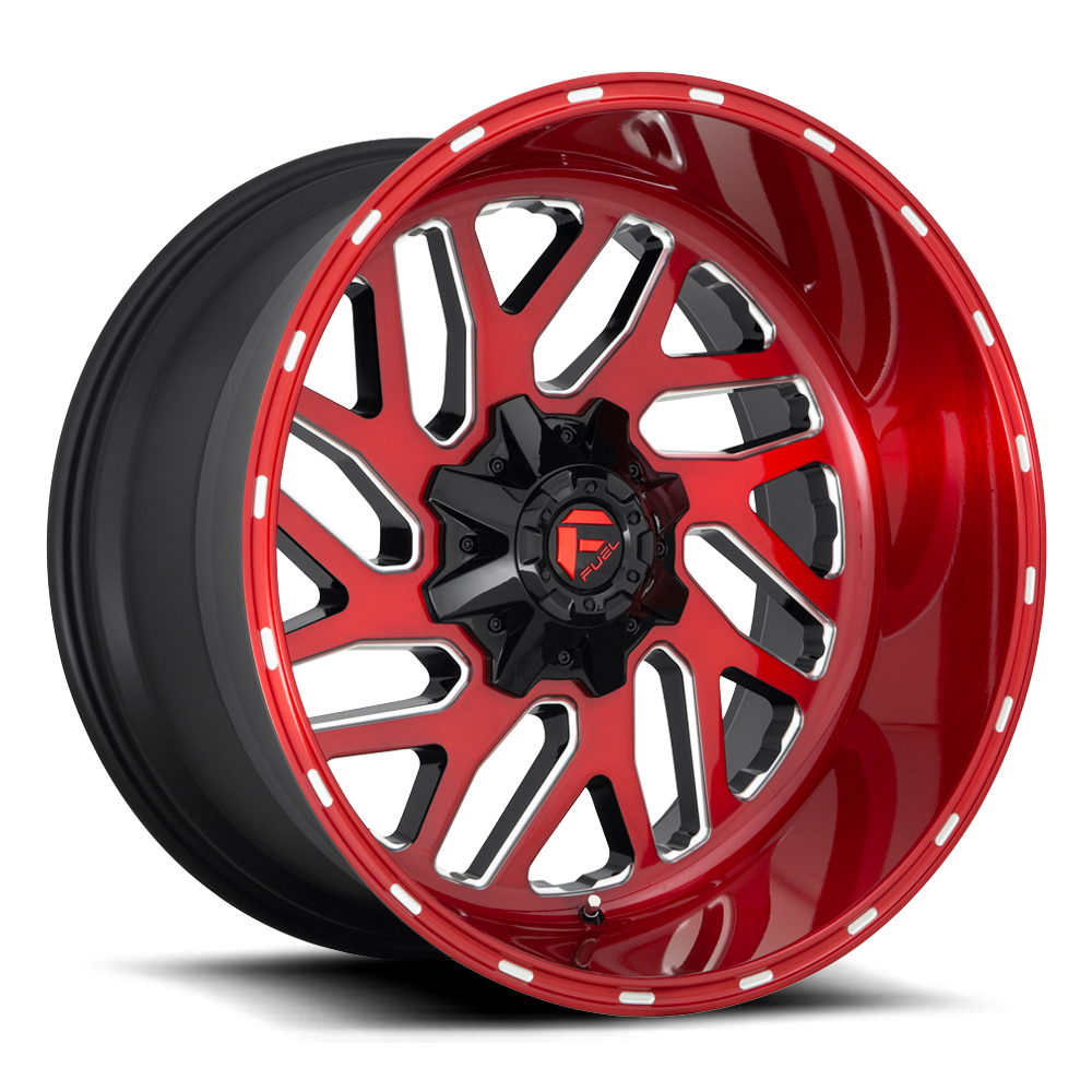 Aluminum Wheels 22X12 Triton D691 8 On 170 Candy Red Milled 125.1 Bore -43 Offset Mesh Spoke Fuel Off Road Wheels