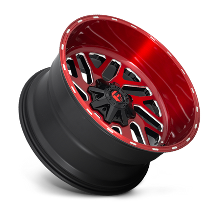 Aluminum Wheels 24X12 Triton D691 6 On 135/6 On 139.7 Candy Red Milled 106.1 Bore -44 Offset Mesh Spoke Fuel Off Road Wheels