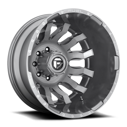 Dually Wheels 20X8.25 Blitz Dually D693 8 On 200 Brushed Gunmetal Gray Tinted Clear 142 Bore -202 Offset Multi Spoke Outer Dually Fuel Off Road Wheels