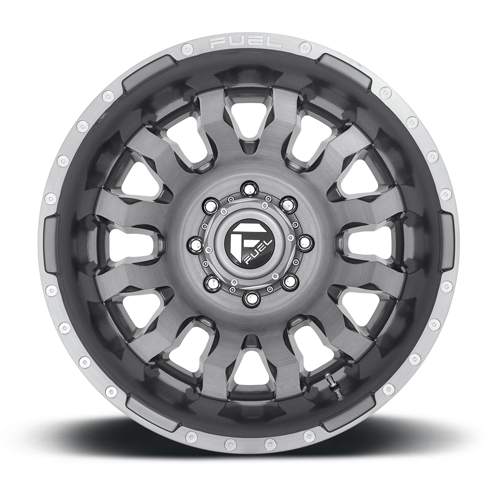 Dually Wheels 20X8.25 Blitz Dually D693 8 On 200 Brushed Gunmetal Gray Tinted Clear 142 Bore -227 Offset Multi Spoke Outer Dually Fuel Off Road Wheels