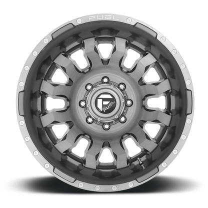 Dually Wheels 20X8.25 Blitz Dually D693 8 On 200 Brushed Gunmetal Gray Tinted Clear 142 Bore -227 Offset Multi Spoke Outer Dually Fuel Off Road Wheels