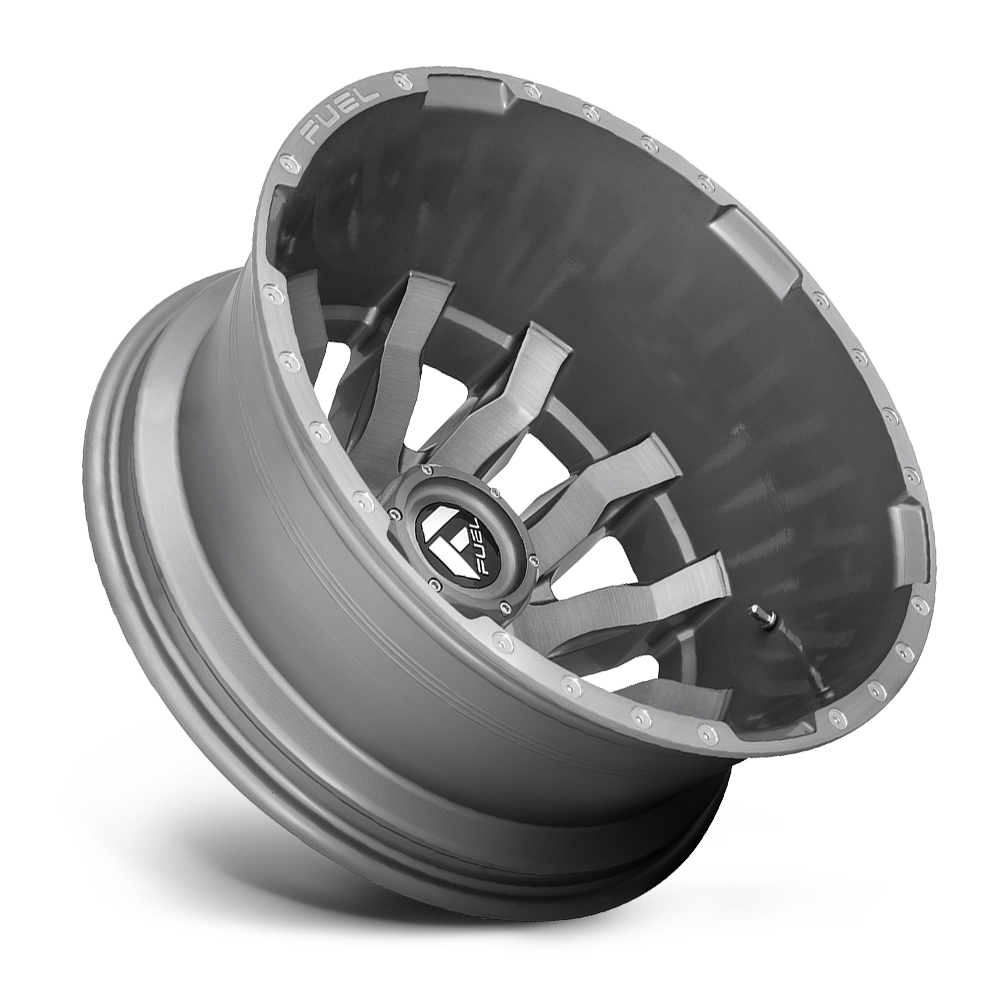 Dually Wheels 20X8.25 Blitz Dually D693 8 On 210 Brushed Gunmetal Gray Tinted Clear 154.3 Bore -221 Offset Multi Spoke Outer Dually Fuel Off Road Wheels