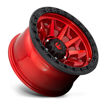 Aluminum Wheels 20X10 Covert D695 8 On 170 Candy Red Black Bead Ring 125.12 Bore -18 Offset Multi Spoke Fuel Off Road Wheels