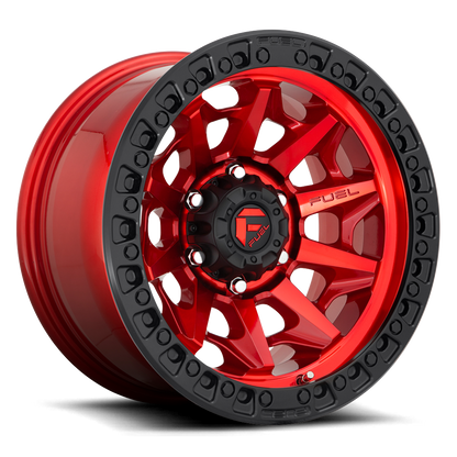 Aluminum Wheels 20X10 Covert D695 6 On 135 Candy Red Black Bead Ring 87.1 Bore -18 Offset Multi Spoke Fuel Off Road Wheels