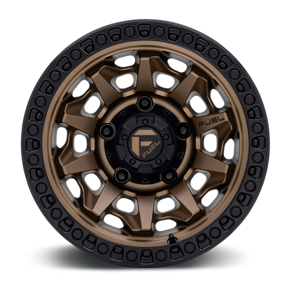 Aluminum Wheels 15X8 Covert D696 5 On 139.7 Matte Bronze Black Bead Ring 108 Bore -12 Offset Multi Spoke Fuel Off Road Wheels
